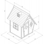 Casuta de joaca Cabana de Munte pentru copii cu podea din lemn Alb Gri- Casa gradina cu geamuri din plexiglas AXI Casuta de joaca Cabana de Munte pentru copii cu podea din lemn Alb Gri- Casa gradina cu geamuri din plexiglas AXI